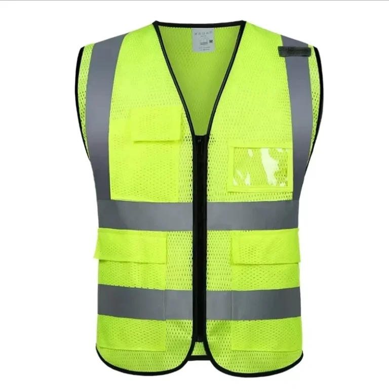 Hi-Vis-Reflective-Polyester-Industrial-Safety-Vest-with-Customized-Logo-Chinese-Customizable-Safety-Vest