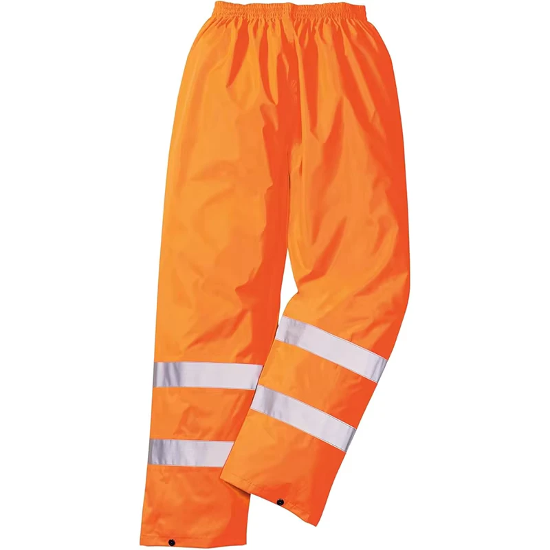 Hi Vis Reflective Safety Cargo Pants Durable Water Resistant Rain Trousers for Versatile Outdoor Use
