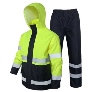 Hi Vis Reflective Safety Clothing Jacket Waterproof Oxford Raincoats Scratch Resistant and Wear Resistant Vest Suit Customized