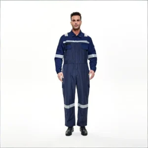 Hi Vis Reflective Safety Coverall Heavy Duty Work Uniform For Construction Mechanic Warehouse