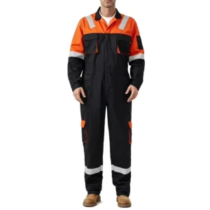 Hi Vis Reflective Safety Coverall Workwear Overall Durable Protective Industrial Uniform for Construction & Workshop