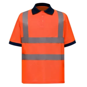 Hi Vis Reflective Safety Polo Shirt Quick Dry Breathable Workwear Construction Road Work Sanitation Safety Top Custom Logo