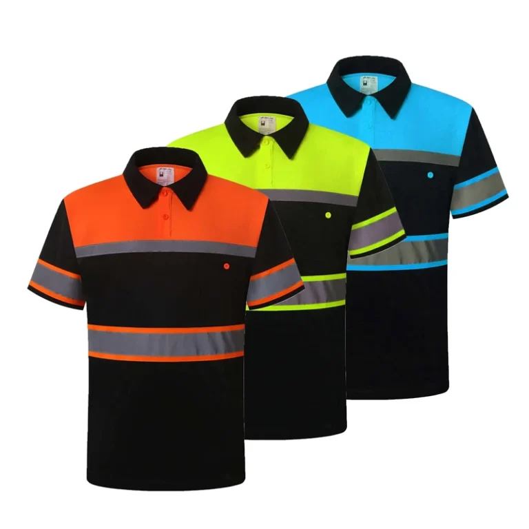 Hi-Vis-Reflective-Safety-Short-Sleeve-Polo-Shirt-for-Construction-Workers-Dry-Fit-Breathable-Custom-Logo-Orange