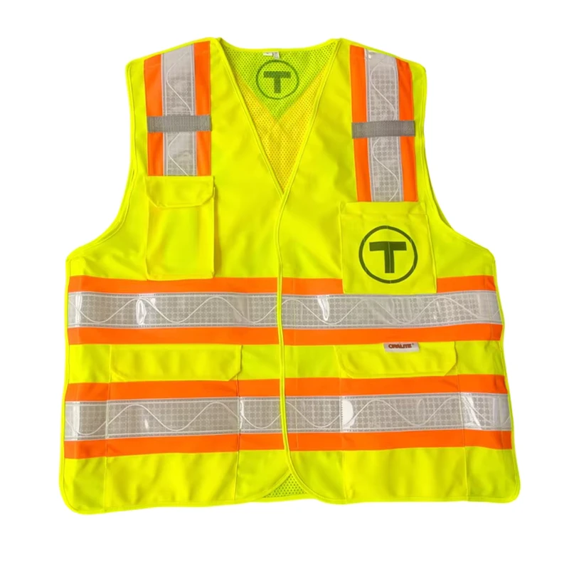 Hi Vis Reflective Security Vest with Pockets