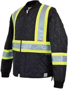 Hi Vis Reflective Traffic Control Safety Jacket Quilted Padded Winter Work Coat for Road Construction Patrol