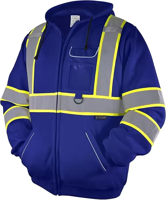 Hi Vis Reflective Waterproof Work Jacket for Men and Women Safety Workwear Uniform Construction Use