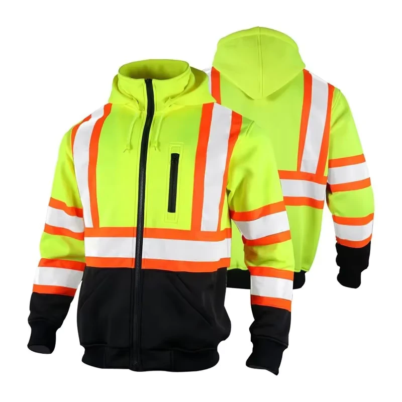 Hi Vis Reflective Workwear Hivis Jacket Safety Work Security Work Wear Polyester OEM Service Customized 100% Polyester