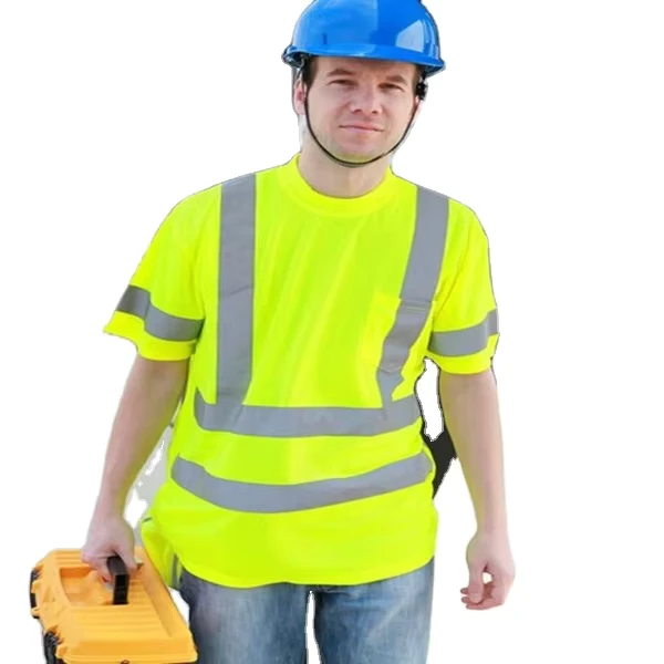 Hi Vis Road Clothes Traffic Unisex Emergency Reflective Safety Shirt