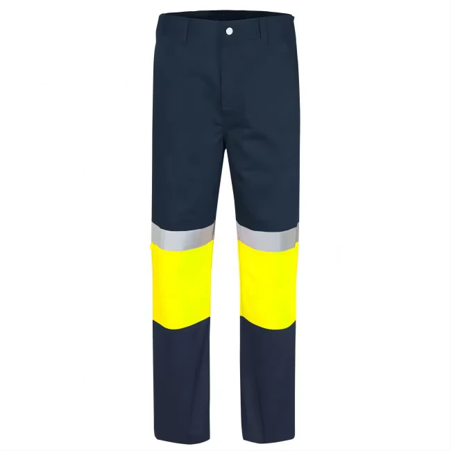 Hi Vis Safety Breathable Straight Reflective Tapes Workwear Pants Polyester Cotton