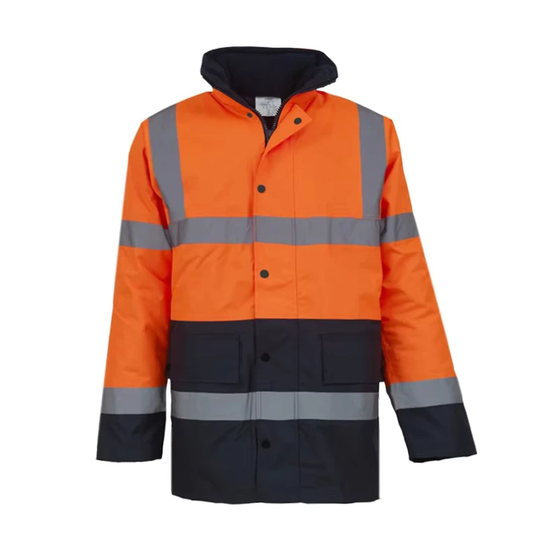 Hi Vis Safety High Visibility Reflective Safety Custom Warm Windproof Engineering Softshell Work Jackets With Pocket