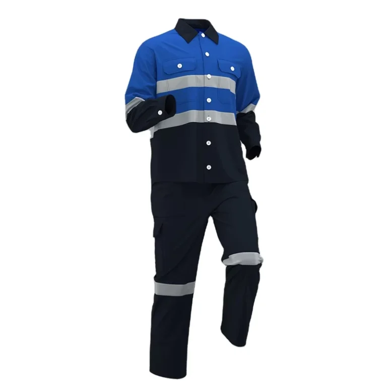Hi-Vis-Safety-Men-Work-Clothes-100-Cotton-Workwear-Shirts-Pants-with-Reflective-Strips-Customized-Workwear-Overalls