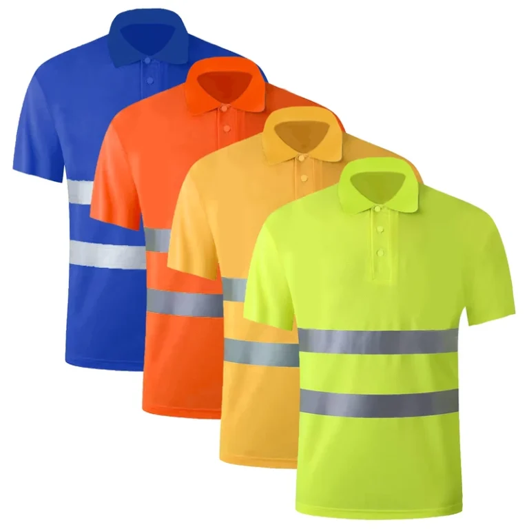 Hi-Vis-Safety-Polo-Shirts-High-Visibility-Reflective-Construction-Work-Short-Sleeve-Polo-Tshirts-Men-Workwear-T-Shirts