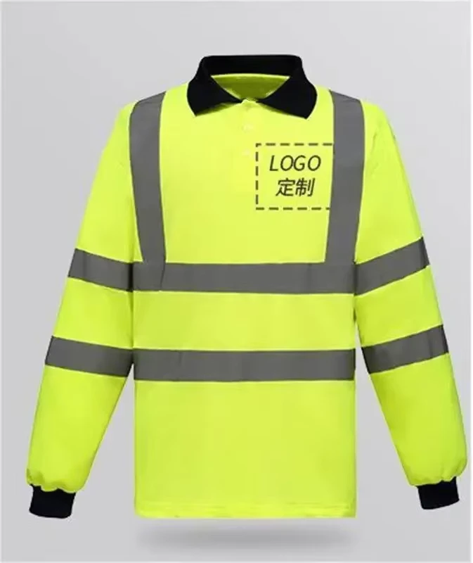 Hi Vis Safety Shirt Men Workwear Men's Work Hi Vis T Shirts Shirts Construction Reflective Polo T Shirts