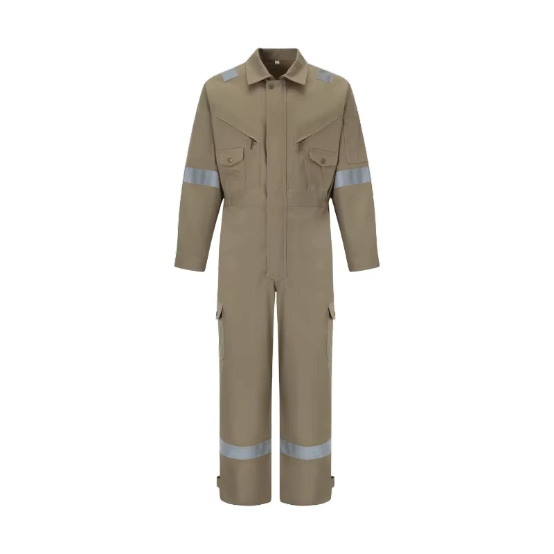 Hi Vis Safety Suit Coverall for Men Women Reflective Striped Safety Suit Construction Work With Custom Logo