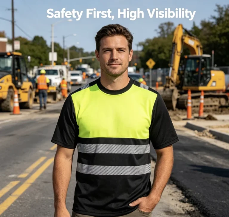Hi-Vis-Safety-T-Shirt-ANSI-ISEA-107-Class-1-EN-ISO-20471-100-Polyester-Bird-Eye-Mesh-Reflective-Workwear-Customized-Logo