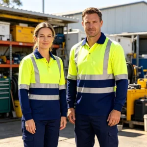 Hi Vis Safety T Shirts Long Sleeve Reflective Uniform Construction Coal Mining Workwear High Visibility Work Clothes Worker Wear