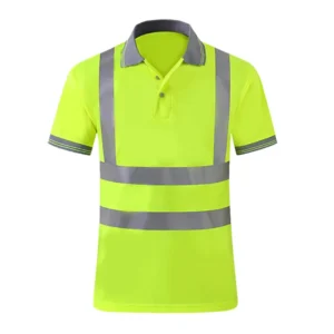 Hi Vis Safety T Shirts for Men Work ANSI Class 2 Reflective Short Sleeve