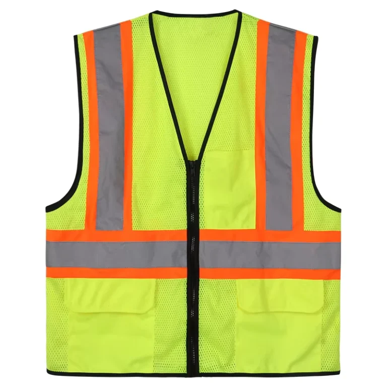 Hi-Vis-Safety-Vest-Mesh-Reflective-Jacket-With-Pockets-Construction-Clothes