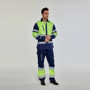Hi Vis Safety Work Suit Reflective Uniform Shirts and Pants for Mining Construction Workers