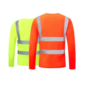 Hi Vis Safety Work T Shirt Class 2 Long Sleeve Reflective High Visibility Hi Vis Work Safety TShirt