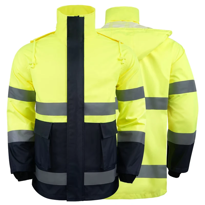 Hi Vis Safety Workwear Jacket Reflective Light Jacket Reflective Raincoat Z07