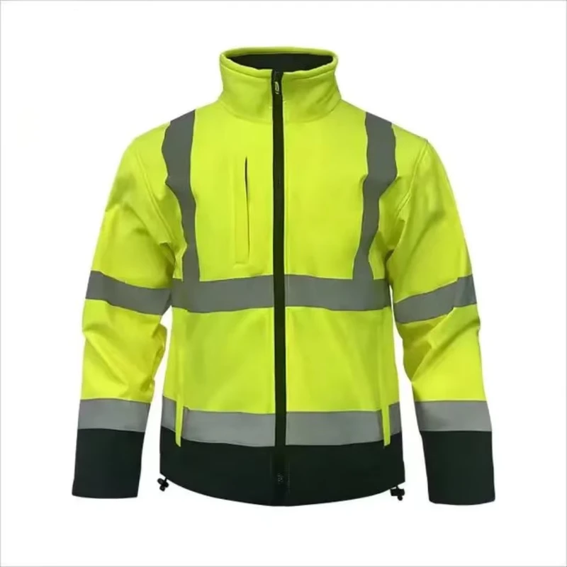 Hi Vis Security Guard Winter Jacket Safety Jackets Reflective Work in Polyester Cotton Reflective Waterproof Jacket