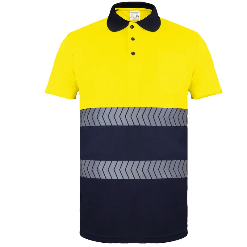 Hi Vis Short Sleeve T Shirt Class 3 Reflective Safety Workwear for Traffic Coal Mining Safety Clothing