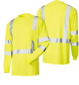 Hi Vis T shirt Long Sleeve High Visibility Reflective Safety Clothing Made of Polyester