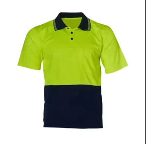 Hi Vis Two Tone Birdeye Quick Dry Safety Workwear High Visibility Fluorescent Work Polo Shirt