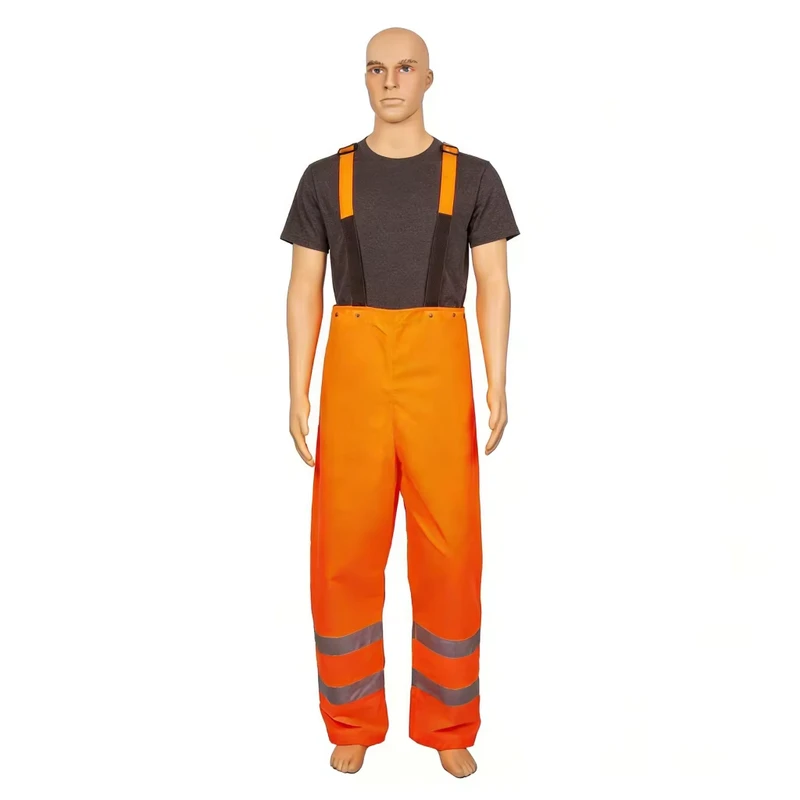 Hi Vis Waterproof Breathable Safety Pants EN 343 3 1 Certified ANSI Class 2 with Customized Logo for Construction