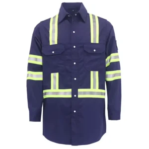 Hi Vis Waterproof Fire Retardant Shirt 7.5oz Men’s Reflective NFPA 2112 CAT2 FR