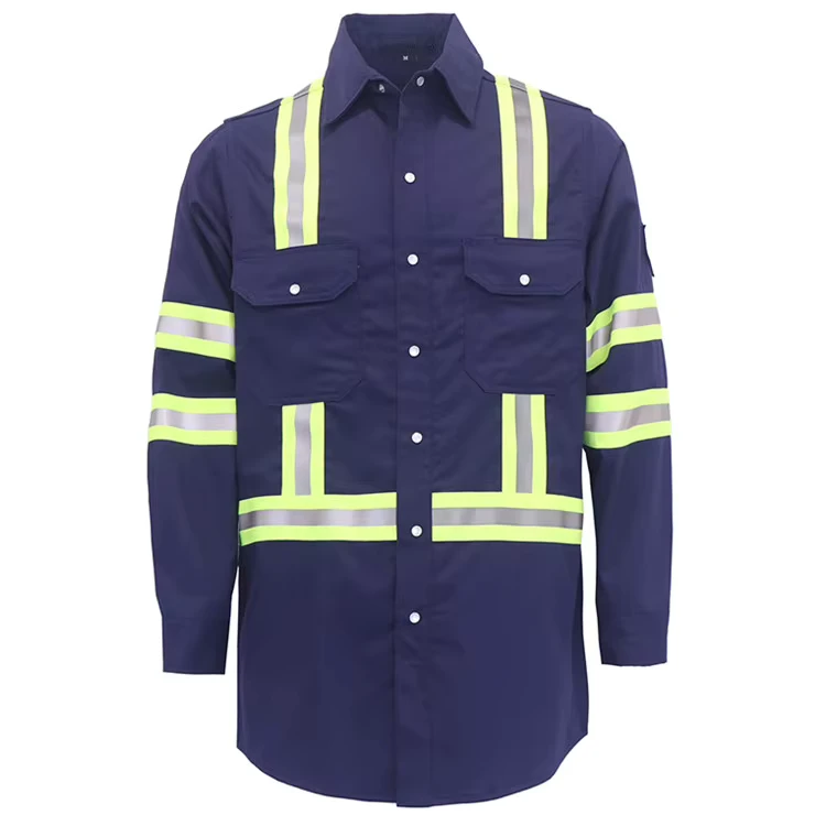 Hi Vis Waterproof Fire Retardant Shirt 7.5oz Men's Reflective NFPA 2112 CAT2 FR