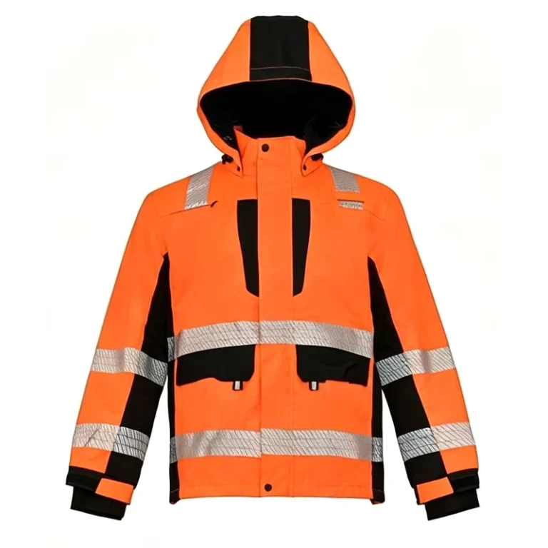 Hi-Vis-Waterproof-Water-Resistant-Hooded-Winter-Safety-Jacket-Insulated-Reflective-Workwear-Bomber-Coat-for-Construction-Roadway