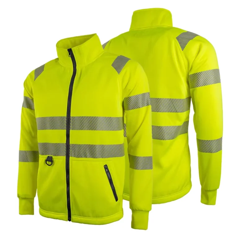 Hi-Vis-Winter-Workwear-Fleece-Jacket-With-Zip-for-Outdoor-Construction-Safety