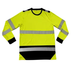 Hi Vis Winter Workwear Safety Jackets Waterproof Outdoor Construction Polyester ANSI Class 1 High Visibility Reflective T shirt