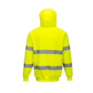 Hi Vis Work Hoodie Men Fleece Safety Sweatshirt for Construction Reflective Safety Hoodie