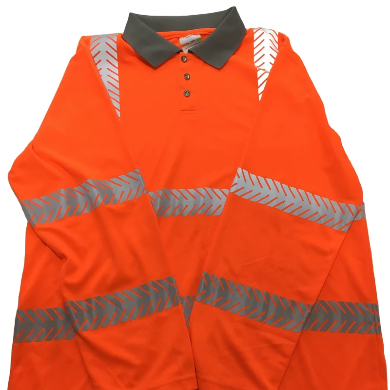 Hi Vis Work Shirt Wear Reflective Security Safety Polo T Shirt for Men