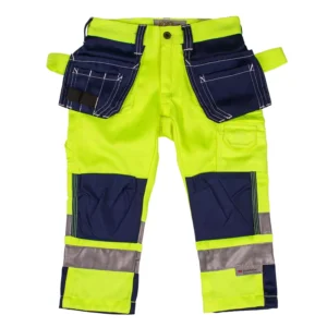 Hi Vis Workers Lightweight Cargo Taped Pant High Visibility Workwear Reflective Safety Security Guard Work Hi vis Pants EN20471