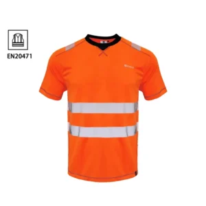 Hi Vis Workwear Recycled Eyebird Polo Short Sleeve Safety t Shirt