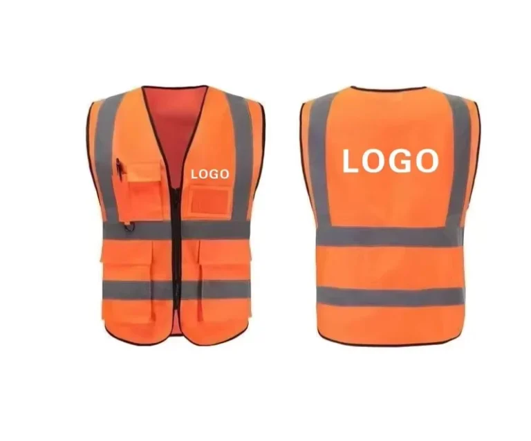 Hi-Vis-Yellow-ANSI-Class-2-Adjustable-Waterproof-Safety-Vest-with-Reflective-Tape-and-LED-Flash