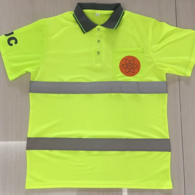 Hi-Vis-Yellow-Clothing-Safety-Shirt-With-Custom-Logo