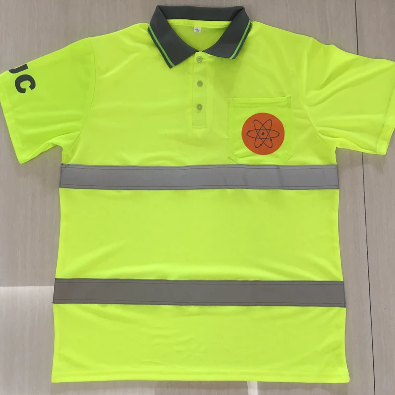 Hi Vis Yellow Clothing Safety Shirt With Custom Logo