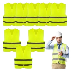 Hi Vis Yellow Reflective Safety Vest 120g Without Zipper