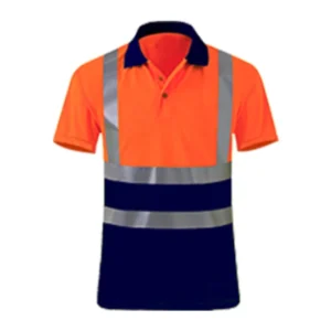 Hi Vis for Polo Reflective T Shirts Multi Color High Visibility Short Sleeve Shirt with Button Decoration Made of Fabric