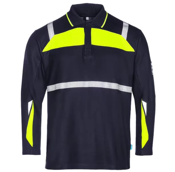 Hi Visibility FR Garments Reflective ARC Protection Long Sleeve Polo Shirt