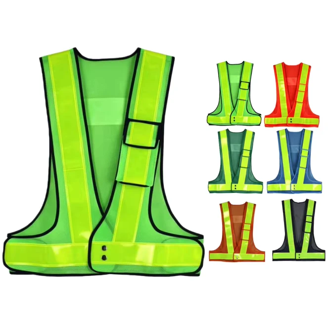 Hi Visible Reflective Fluorescent Jackets Custom Work Clothes Safety Vest