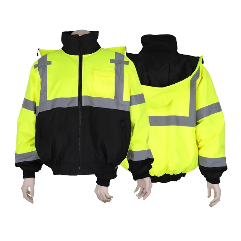 Hi-Viz-Rain-Jacket-Hi-Vis-Class-3-Black-Bottom-Thermal-Bomber-Jacket