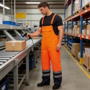 Hi vis ANSI Class 2 Adjustable Bib Brace Safety Overalls with Waterproof Breathable Fabric Texpel Stain Resistant Finish