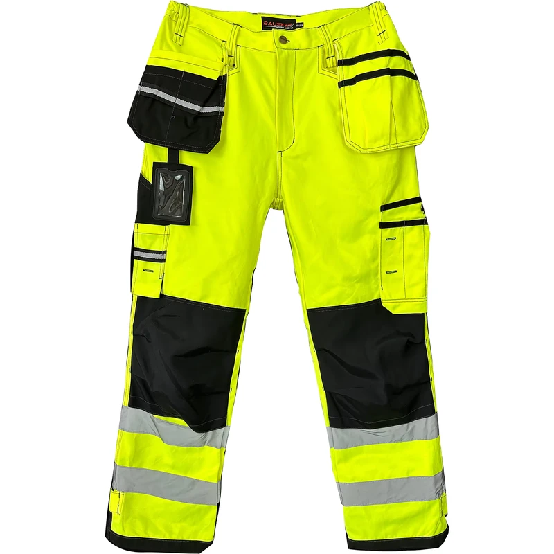 Hi-vis Reflective Waterproof Fluorescent Breathable Multi-pocket Construction Safety Warning Pants