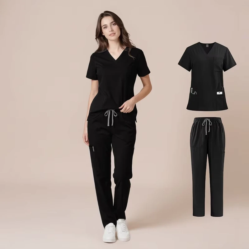High Density Polyester Nurse Uniform Flexible Comfort Medical Clothing for Hospital Use